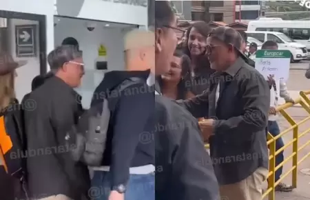 Alejandro Sanz y Stephanie Cayo llegan a Cusco