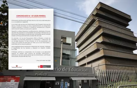 Minedu confirma suspensi�n de la convocatoria para la Beca Generaci�n Bicentenar