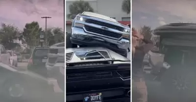 Mujer en camioneta aplasta Lamborghini en estacionamiento de Florida