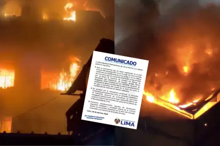 Cercado de Lima: Municipalidad de Lima se�ala que voraz incendio funcionaba como