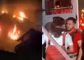 Gran incendio en Cercado de Lima: Bomberos trabajan por m�s de tres horas para controlar el fuego