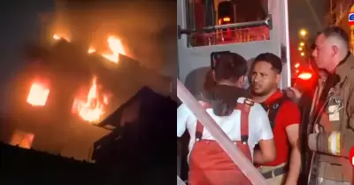 Bomberos aun trabajar�n por tres horas en confinamiento de incendio en Cercado d