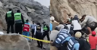Obrero perdi� la vida tras ser sepultado en Lurigancho - Chosica