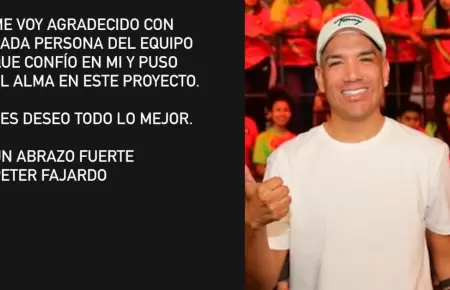 Peter Fajardo sorprende y sacude la tv anunciando su retiro definitivo en la pro