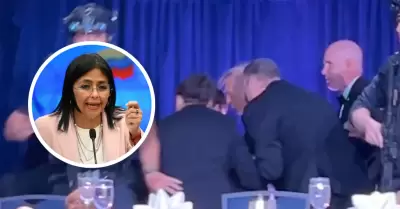 Delcy Rodr�guez se solidariza con Donald Trump por ataque en la Casa Blanca