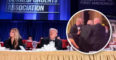 Revelan video en que evac�an a Donald Trump tras registrarse disparos en un hote