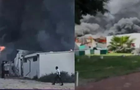 Puente Piedra: Gran incendio genera alarma en la Escuela de Suboficiales de la P