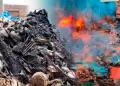 Voraz incendio se registr� en Huaral: Fuego arras� con cerca de 20 casas en el centro de Chancay