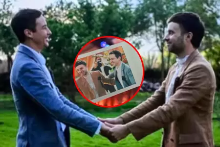 La �ntima foto de Bruno Ascenzo y Adri�n Bello en plena noche de bodas en Cusco.