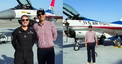 Jos� Jer� publica fotos junto a aviones F-16 y defiende compra para la FAP.