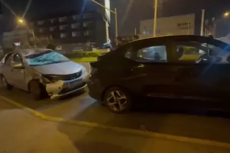 Choque en San Miguel dejan dos heridos