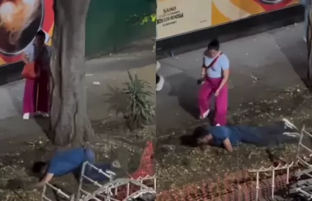 Hombre se arrastra para pedirle perd�n a su novia