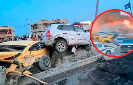 Choque m�ltiple dej� 7 muertos y varios heridos.