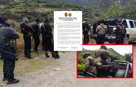 PNP y Comando Conjunto afirman que patrulla del Ej�rcito actu� "en defensa leg�t