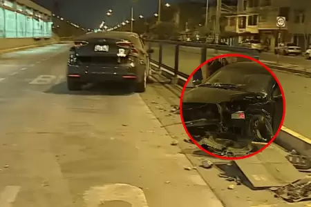 Choque entre dos veh�culos deja a un conductor herido en Comas