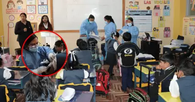 Intensifican vacunaci�n contra el sarampi�n en colegios de Puno