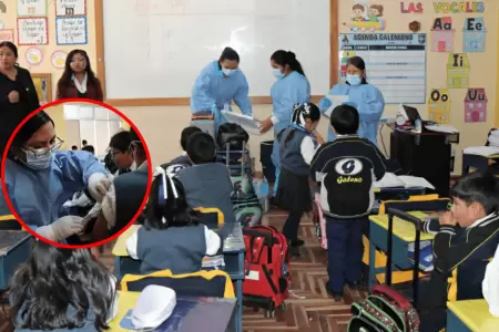 Intensifican vacunaci�n contra el sarampi�n en colegios de Puno