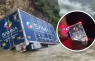 Amazonas: Chofer se salva de morir tras despistar su cami�n y caer en el caudal del r�o