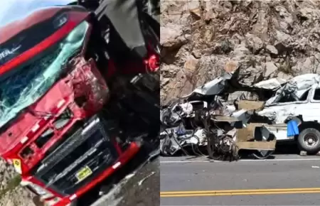 Accidente en Puno: Fatal choque entre trailer cisterna y miniv�n deja al menos 1