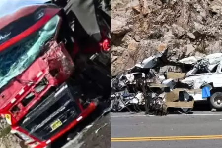 Accidente en Puno: Fatal choque entre trailer cisterna y miniv�n deja al menos 1