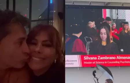 Magaly emocionada por la graduaci�n de la hija de su esposo