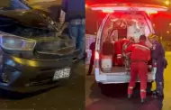 Choque en el Cercado de Lima: autom�vil impacta contra cami�n de carga pesada y deja pasajera herida