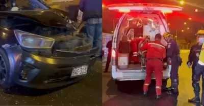 Accidente en la avenida Grau