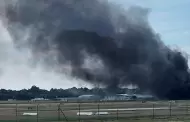 Avioneta se estrell� contra hangar de aeropuerto: Reportan al menos dos muertos y varios heridos