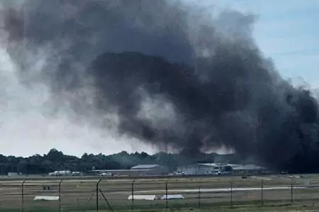 Accidente en aeropuerto dej� dos muertos y varios heridos.