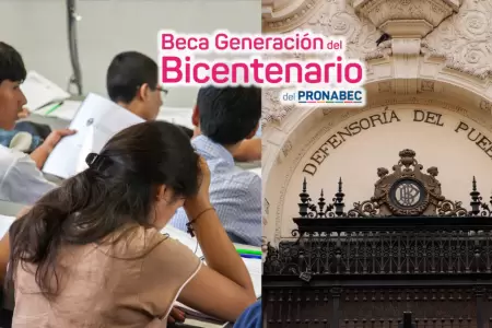Beca Generaci�n del Bicentenario: Defensor�a exige rapidez al Ejecutivo y Congre