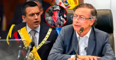 El presidente ecuatoriano advirti� la presunta presencia de guerrilleros impulsa