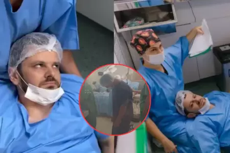 Hombre se desmaya durante el parto de su esposa