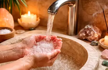 Lavarse las manos con sal el 1 de mayo.