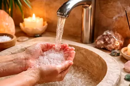 Lavarse las manos con sal el 1 de mayo.