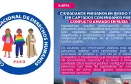 CNDDHH emite comunicado sobre red de enga�o a m�s de 140 peruanos que habr�an ca�do en falsas propuestas de trabajo