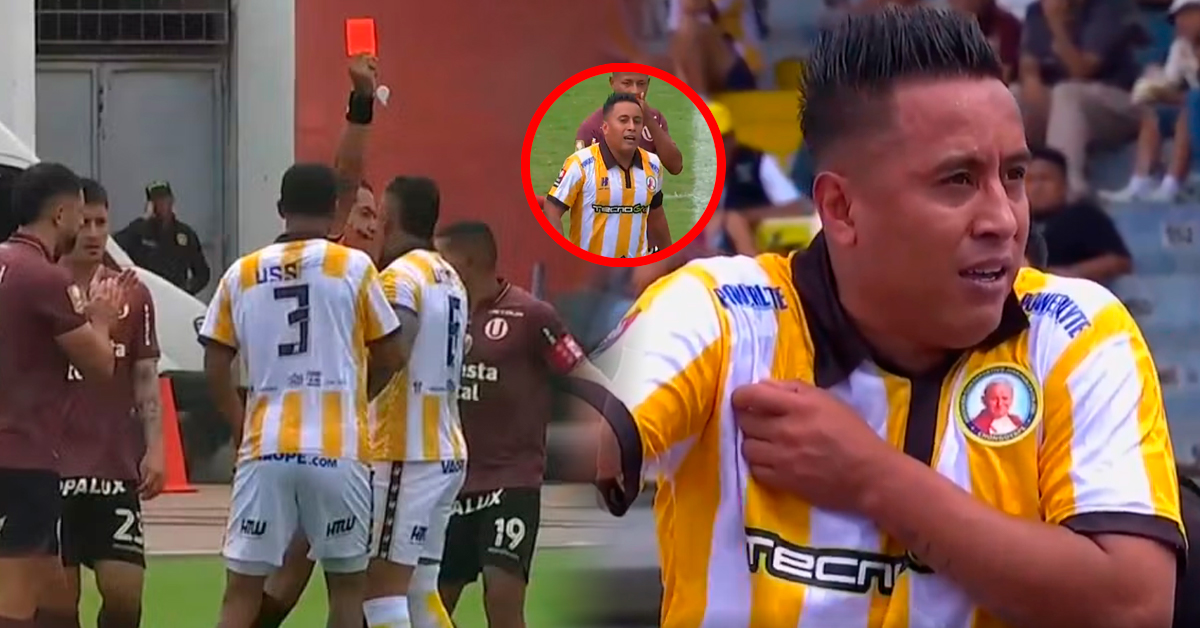 Universitario vs. Juan Pablo II: Christian Cueva explotó tras ser expulsado por discusión con el árbitro Espinoza