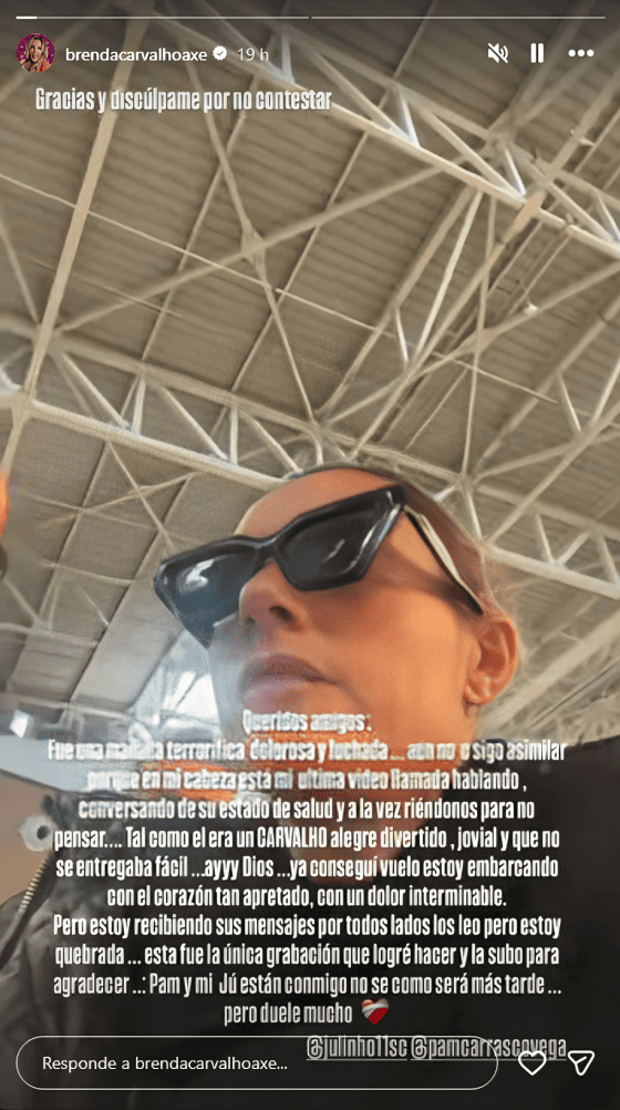 Publicaci�n de Brenda Carvalho en su Instagram