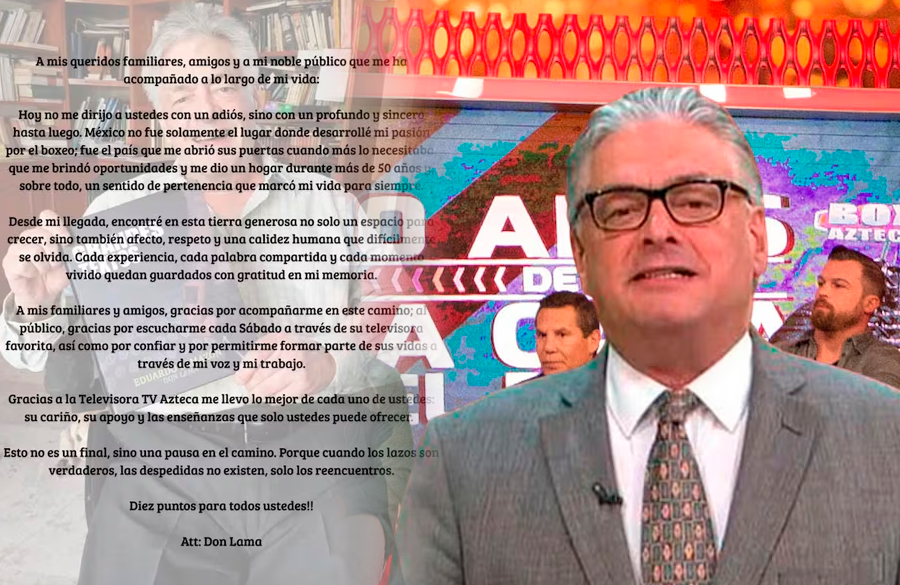 Carta de despedida del periodista Eduardo Lamaz�n.