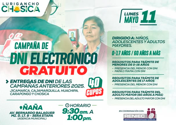 DNI electr�nico en Lurigancho-Chosica.