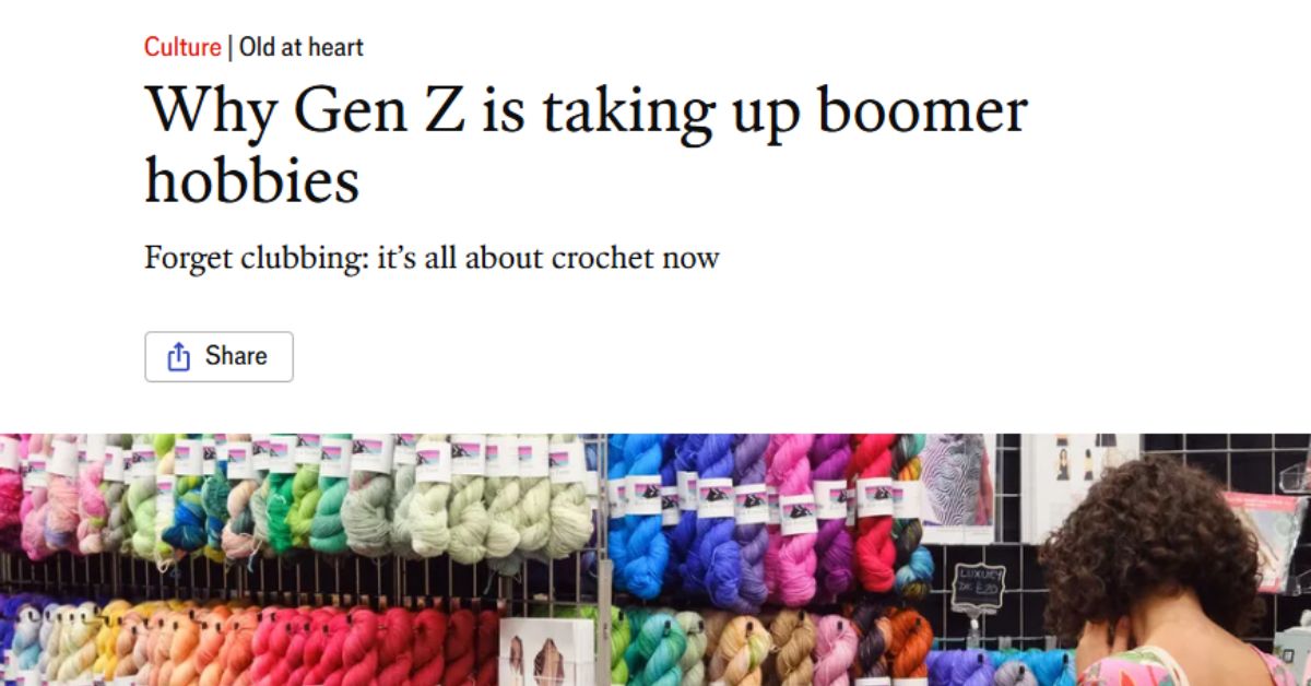 Informe se titula, "�Por qu� la 'generaci�n Z' esta tomando los hobbies de los boomers?"