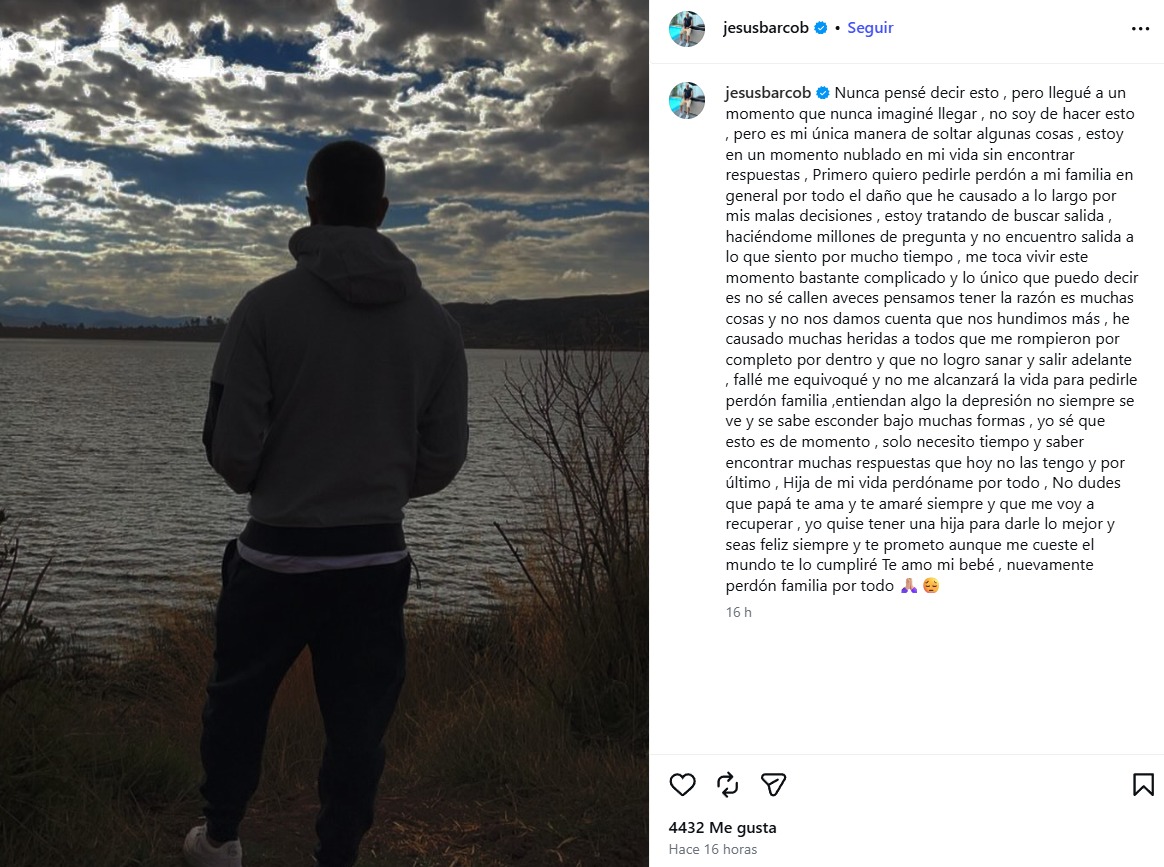 Jes�s Barco y su inesperado mensaje que preocupa a fans.