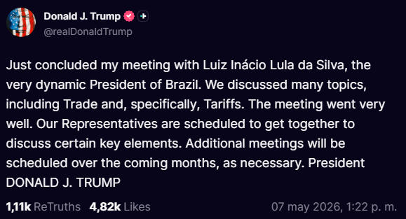 Trump dio algunos detalles de lo abordado en la reuni�n.