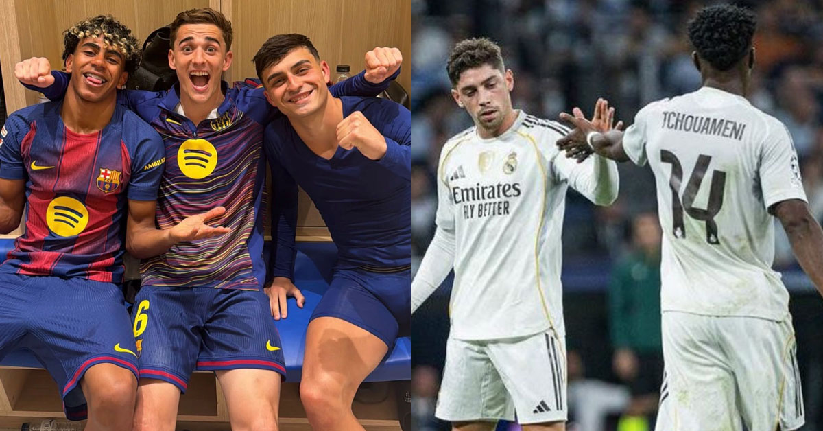 Barcelona se 'burla' del Real Madrid con sutil publicación tras pelea entre Federico Valverde y Tchouaméni