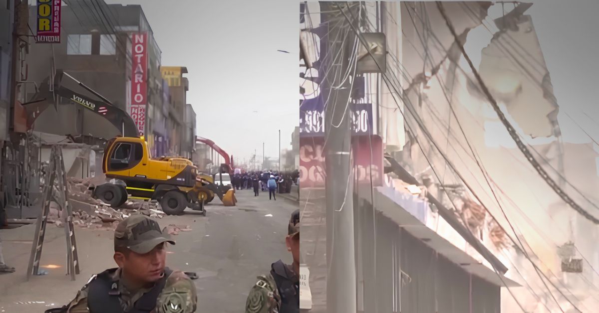 Demolici�n de 20 viviendas Ate