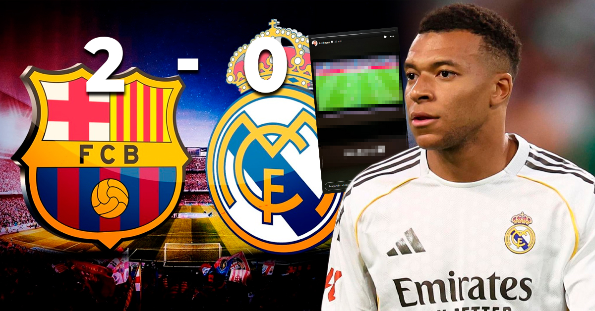 Barcelona vs. Real Madrid: Mbappé reacciona desde su hogar al 2-0 en contra tras el primer tiempo
