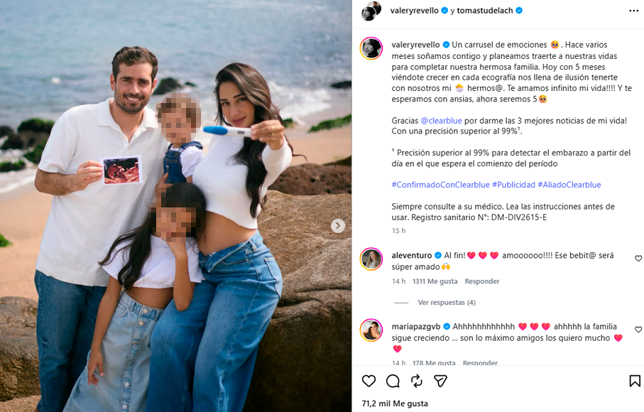 Valery Revello anuncia que est� en la dulce espera de su tercer beb�.