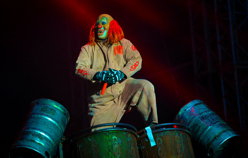 'Clown' Crahan durante un concierto de Slipknot