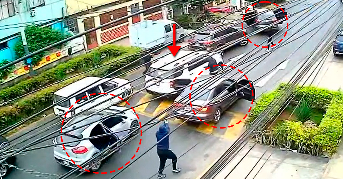 Callao: Ocho delincuentes encapuchados interceptan y atacan a disparos una camioneta en Conde de Lemos