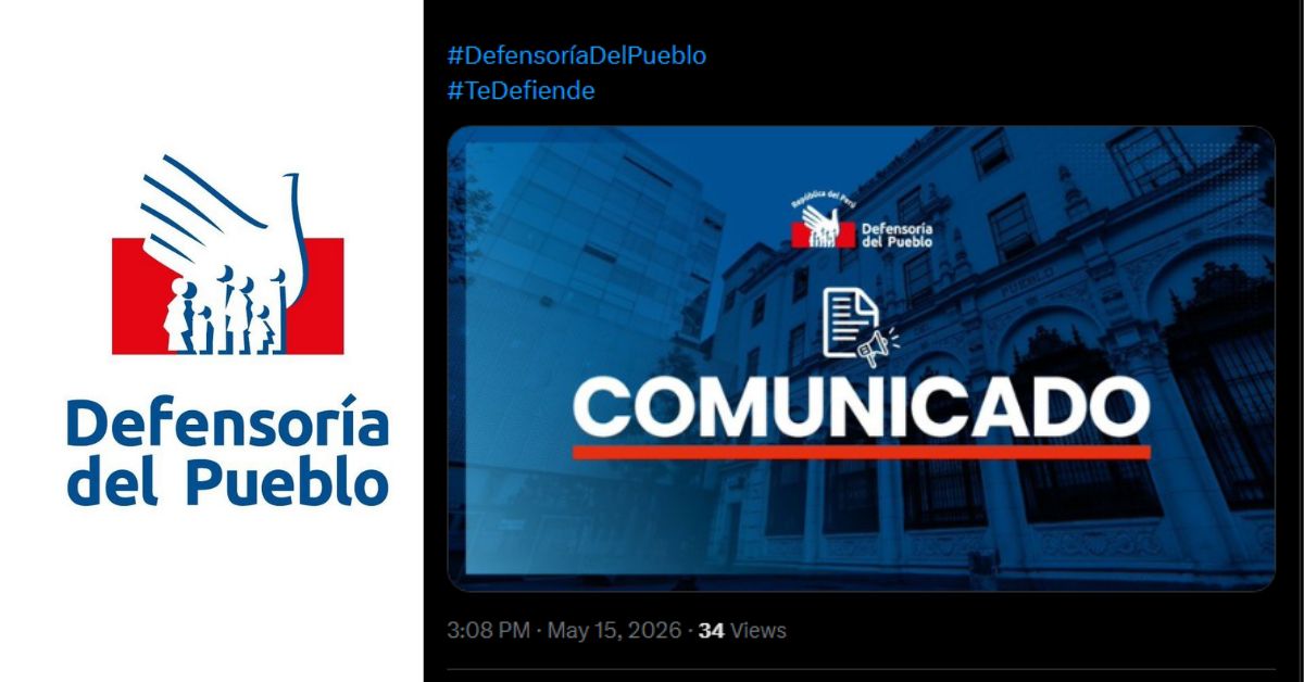 Defensoría del Pueblo emite comunicado y manifiesta su respaldo hacía el presidente del JNE