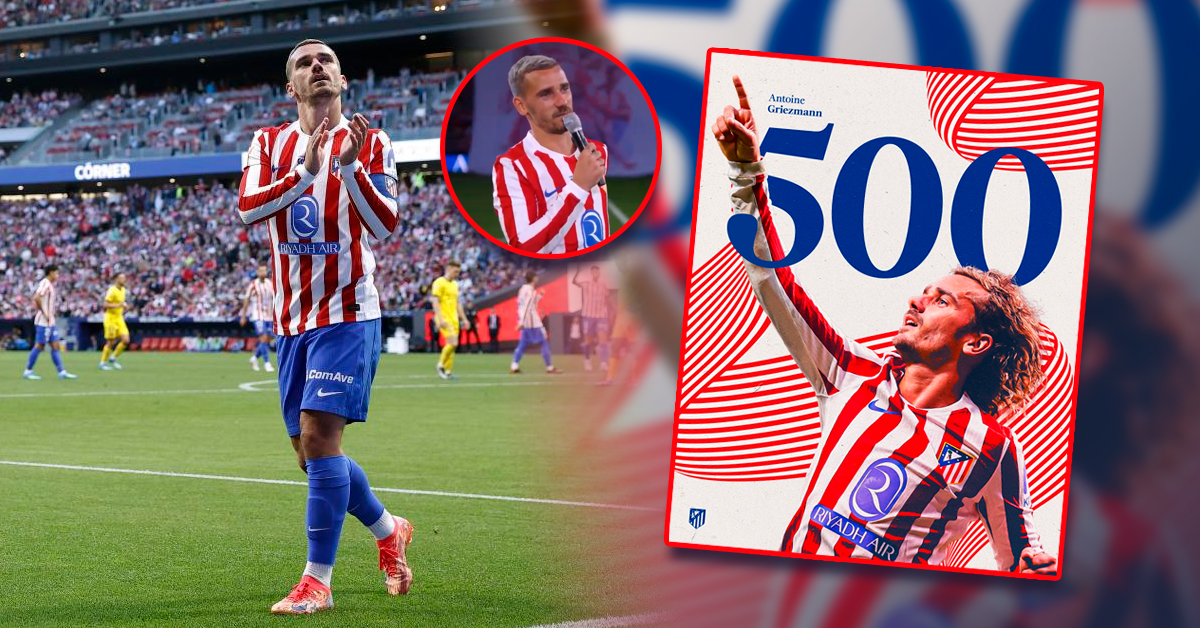 Atlético de Madrid homenajeó a Antoine Griezmann en su partido 500 y último con el club
